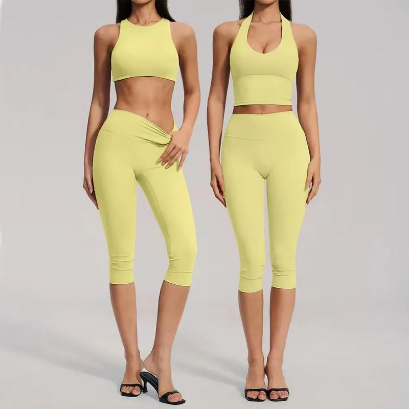 Yoga Capri Pants Athletic Set